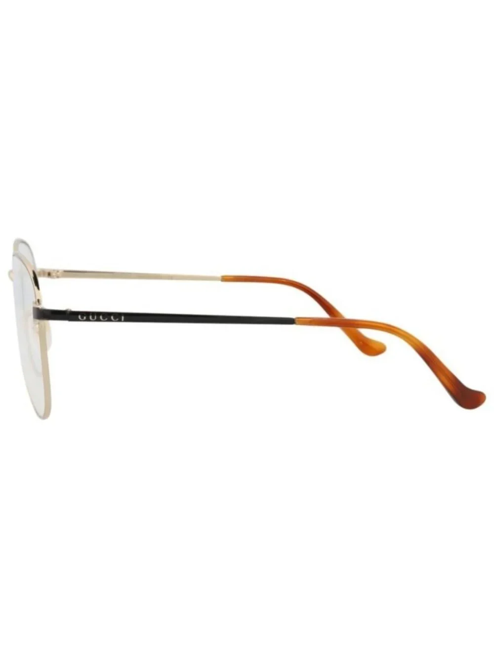 New Gucci Mens Aviator Gold Black Transparent Fashion Designer Eyeglasses